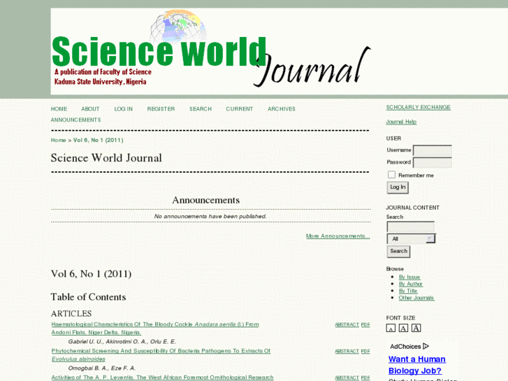 www.scienceworldjournal.org