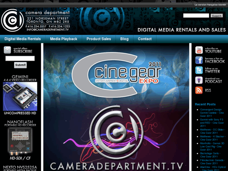 www.cameradepartment.tv