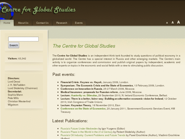 www.centerforglobalstudies.org