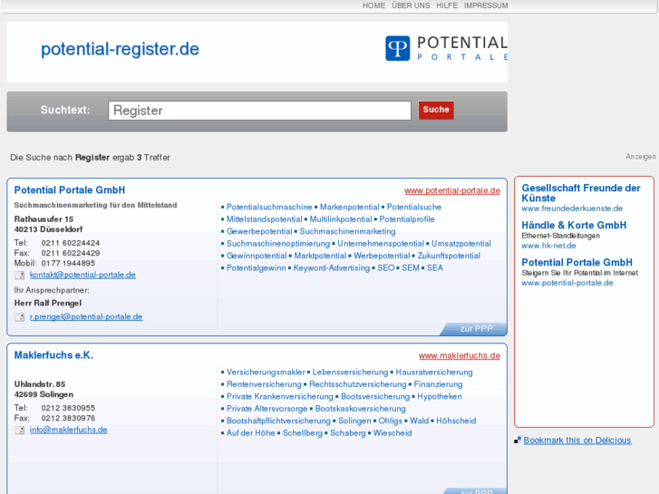 www.potential-register.de