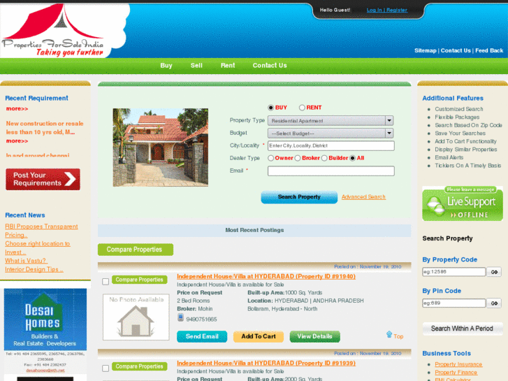 www.propertiesforsaleindia.com