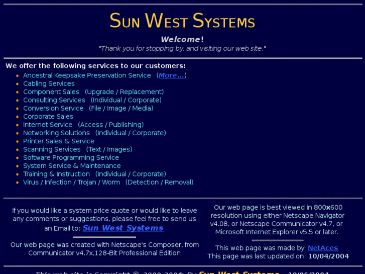 www.sunwestsystems.com