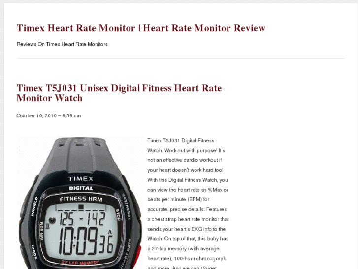 www.timexheartratemonitor.com