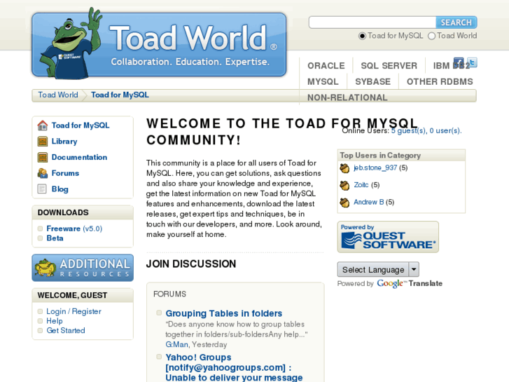 www.toadformysql.com