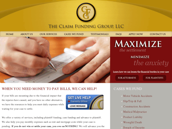 www.claimfunding.net