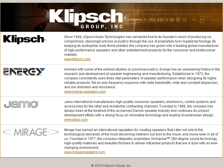 www.klipschgroupinc.com