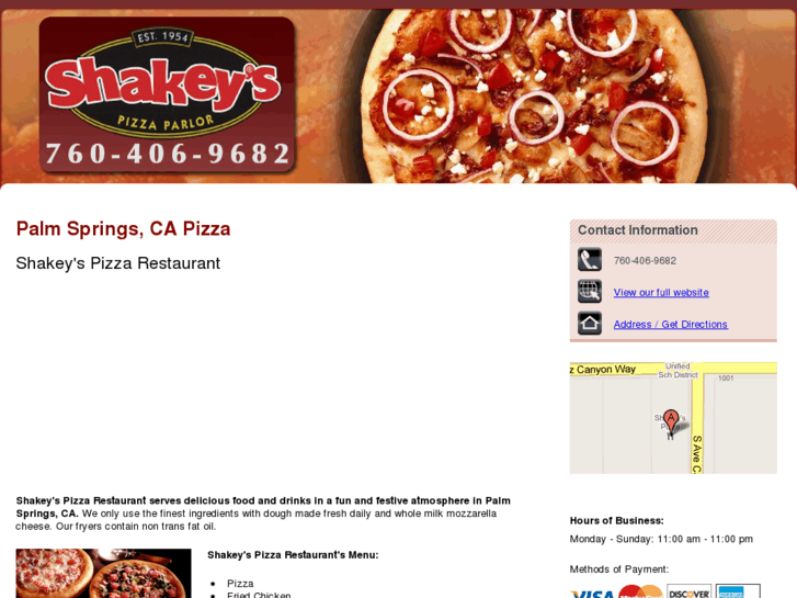 www.shakeyspizzapalmsprings.com