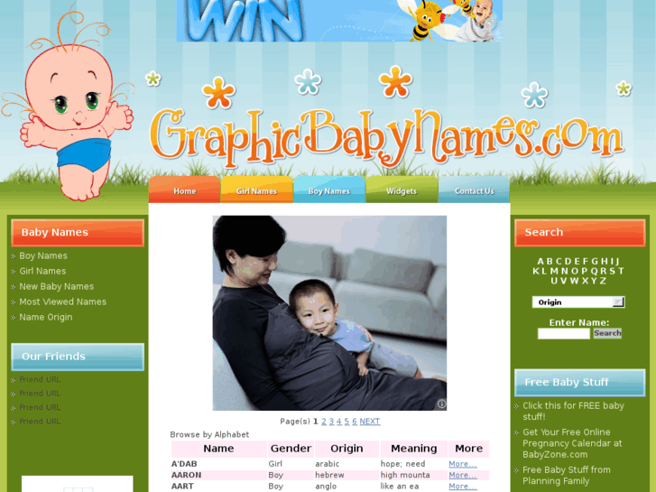 www.graphicbabynames.com