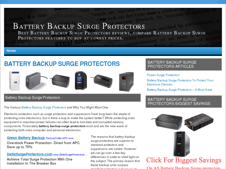 www.batterybackupsurgeprotectors.com