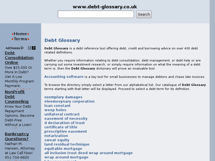 www.debt-glossary.co.uk