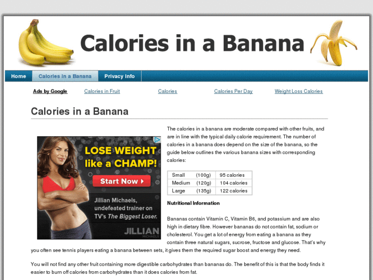 www.caloriesinabanana.co.uk