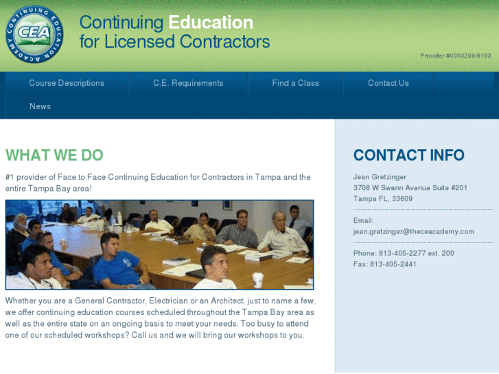 www.contractorcontinuingeducationtampa.com