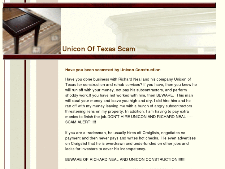 www.uniconoftexasscam.com