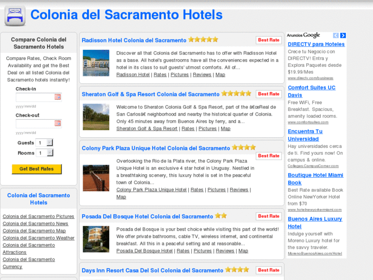 www.coloniadelsacramentohotels.com