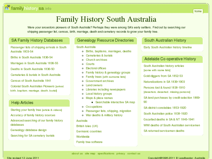 www.familyhistorysa.info