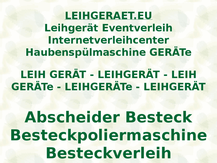 www.leihgeraet.eu