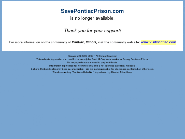 www.savepontiacprison.com