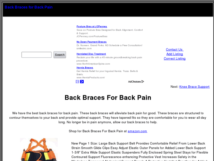 www.backbracesforbackpain.com