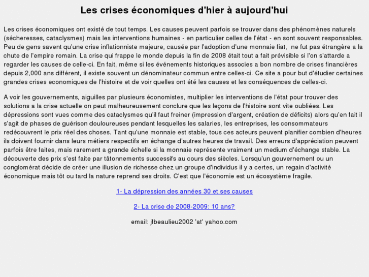 www.causes-crise-economique.com