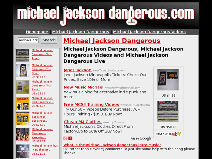 www.michaeljacksondangerous.com