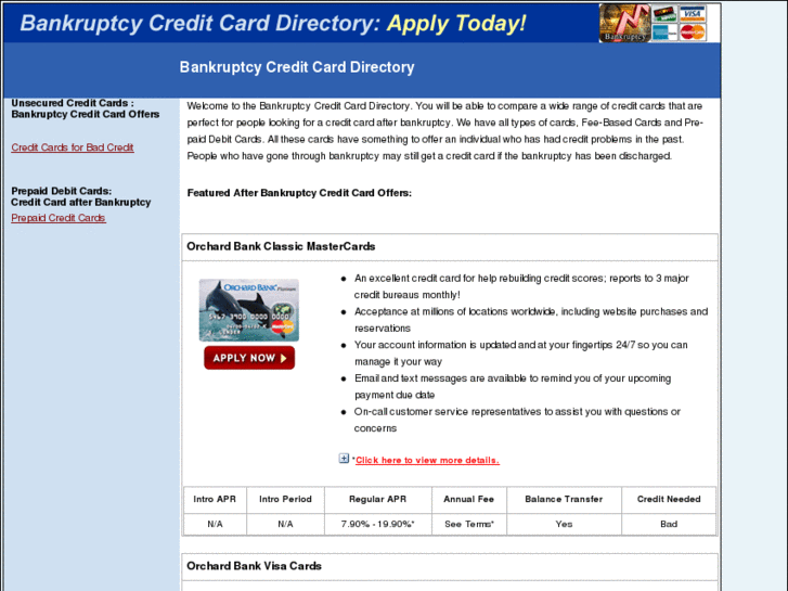 www.bankruptcy-credit-card-applications.com