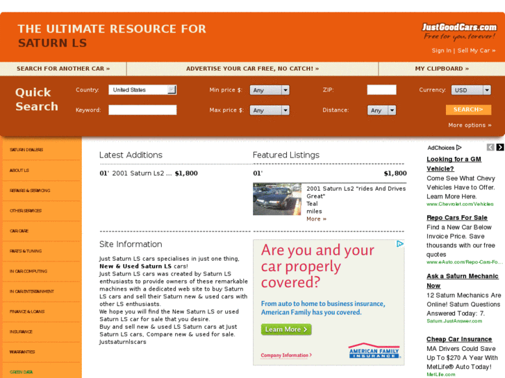 www.justsaturnlscars.com