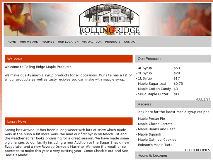 www.rollingridgemapleproducts.ca