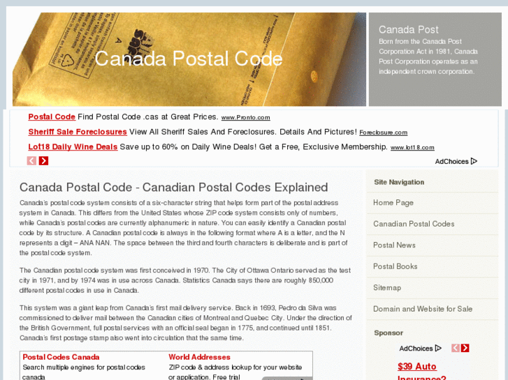 www.canadapostalcode.info