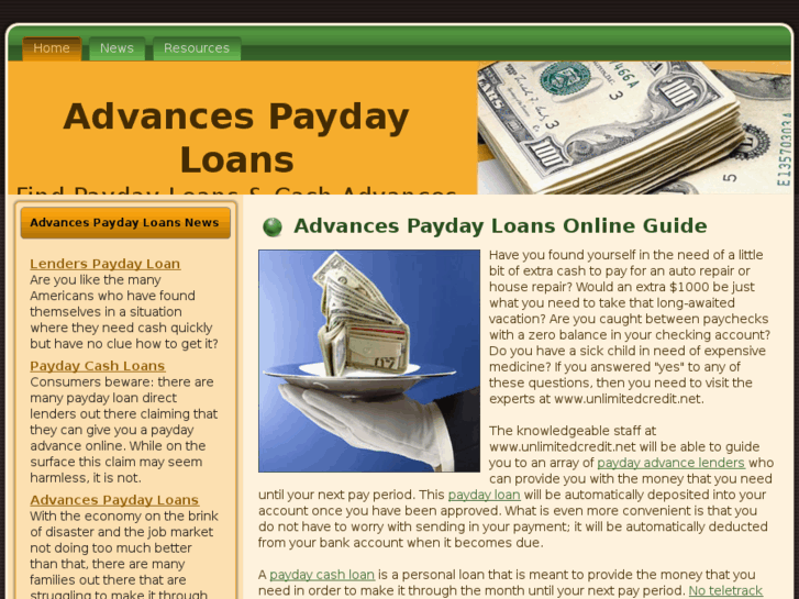 www.advancespaydayloans.net