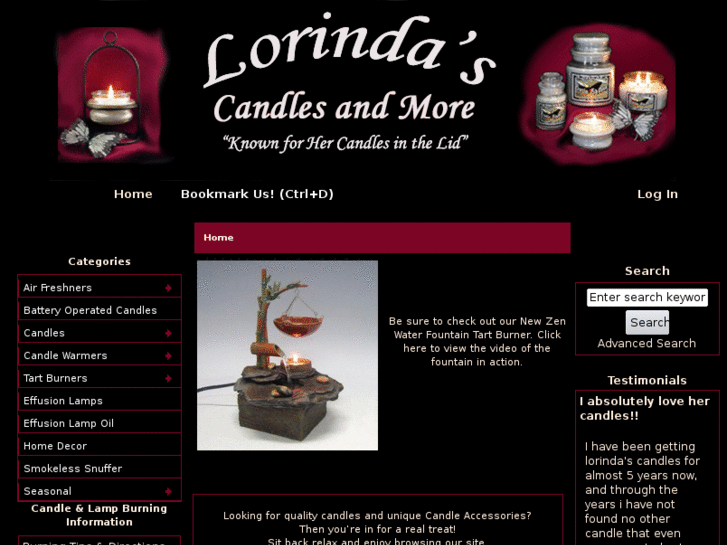 www.lorindascandlesandmore.com