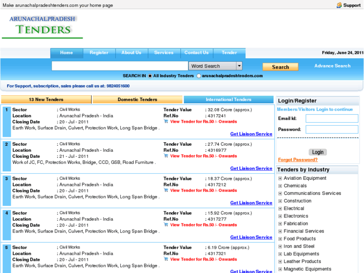 www.arunachalpradeshtenders.com
