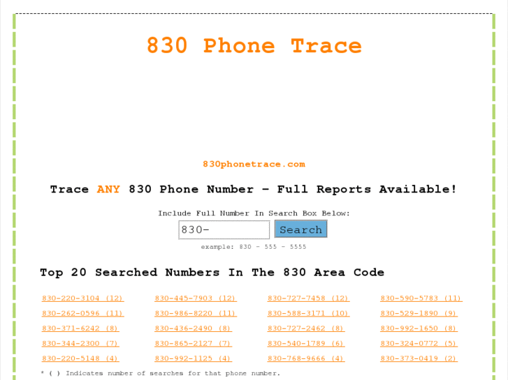 www.830phonetrace.com