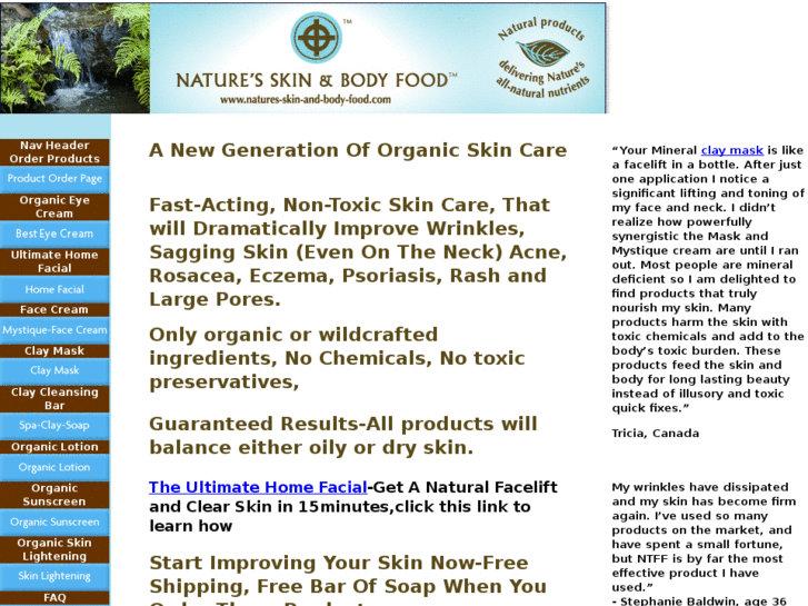 www.natures-skin-and-body-food.com