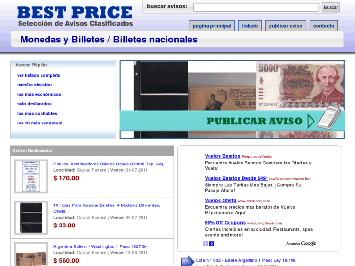 www.billetesnacionales.com.ar