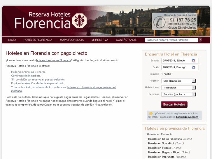 www.reservahotelesflorencia.com