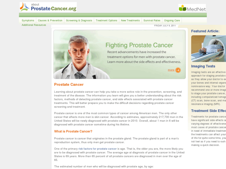 www.aboutprostatecancer.org