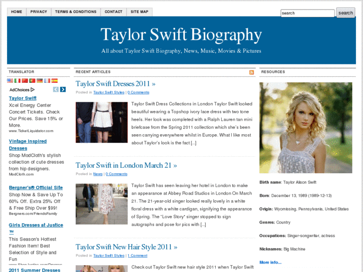 www.taylorswiftbiography.net