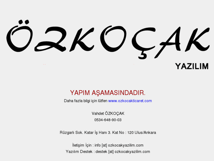 www.ozkocakyazilim.com