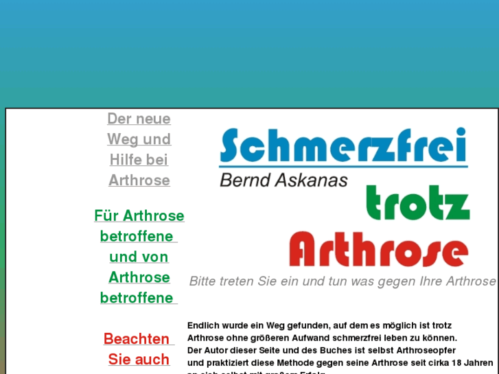 www.schmerzfreitrotzarthrose.de