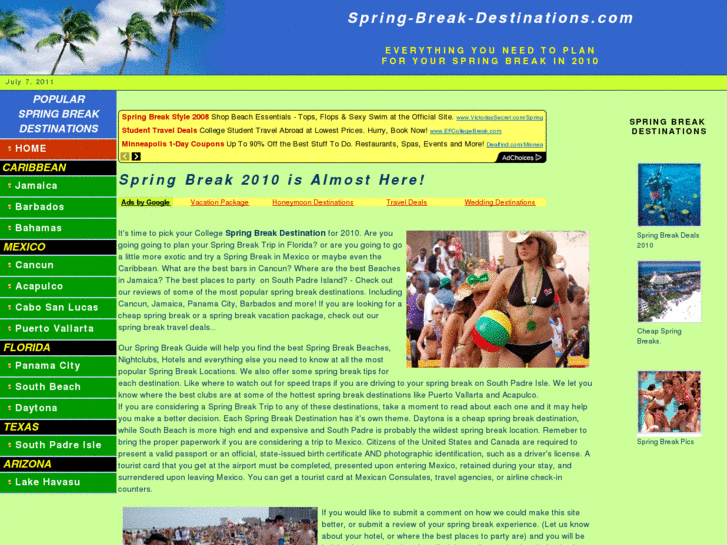 www.spring-break-destinations.com