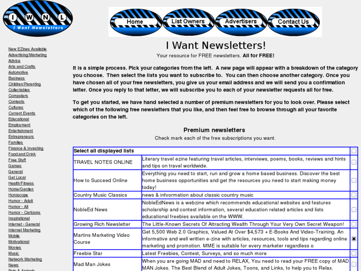 www.iwantnewsletters.com