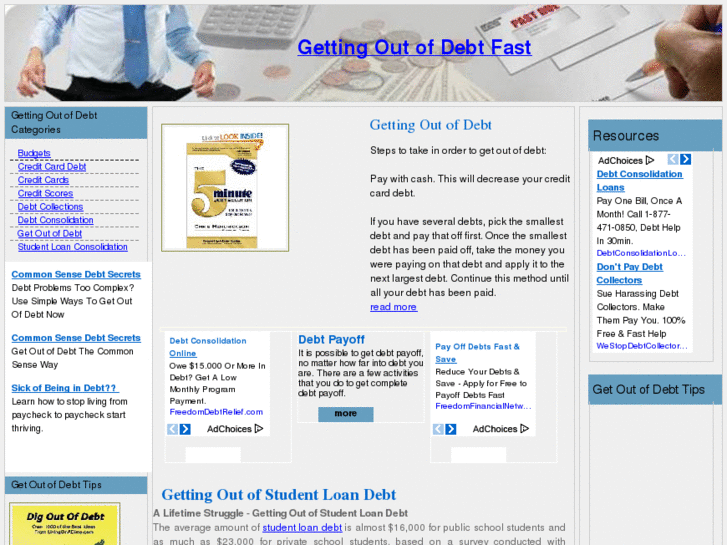 www.gettingoutofdebtfast.com