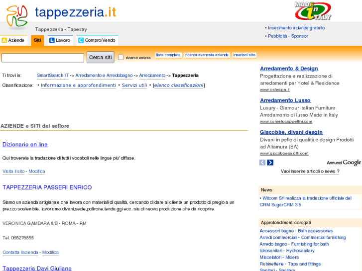 www.tappezzeria.it