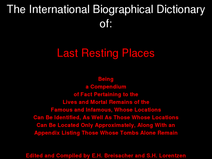 www.lastrestingplaces.com