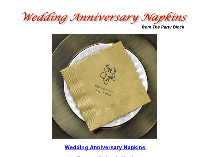 www.weddinganniversarynapkins.com