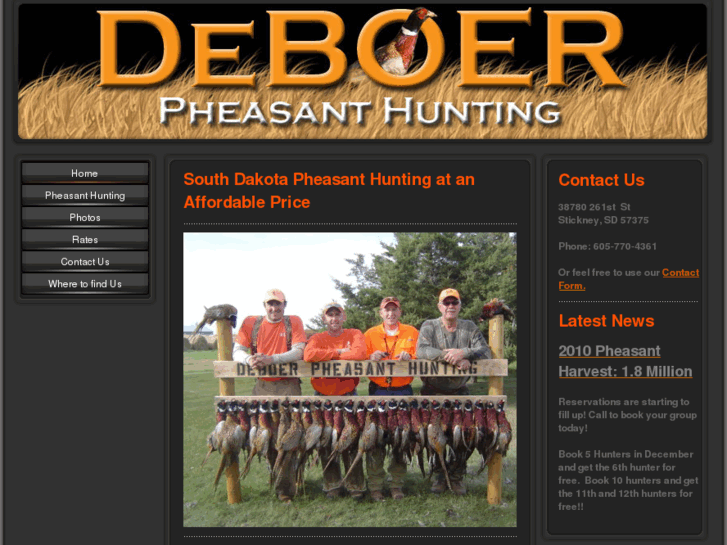 www.deboer-pheasant-hunting.com