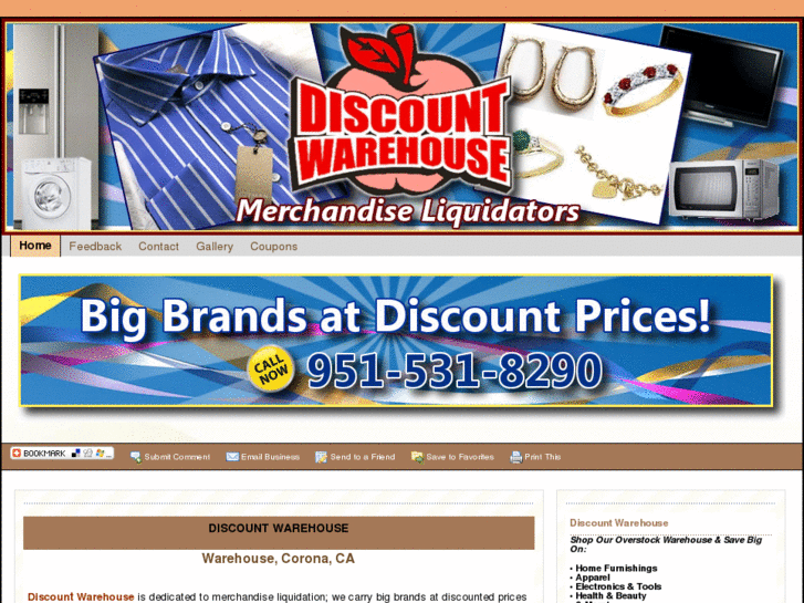 www.discountwarehousecorona.com