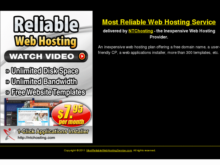 www.mostreliablewebhostingservice.com