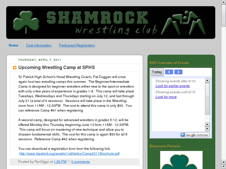 www.shamrockwrestlingclub.com