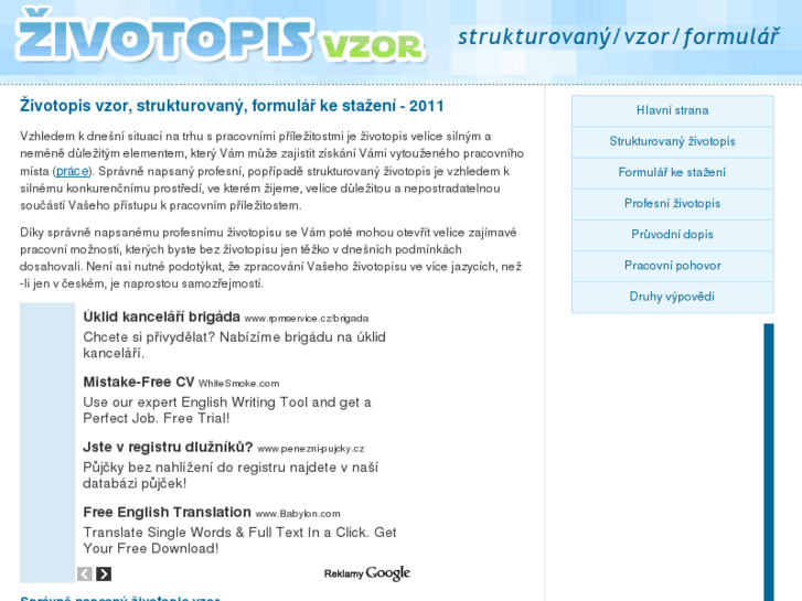 www.zivotopis-vzor.biz